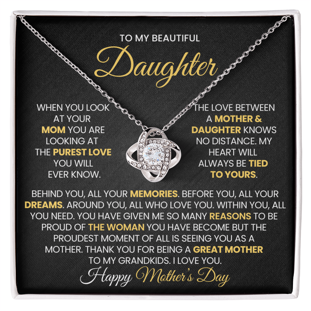 Love Knot Necklace - Mother's Day Daughter Gift