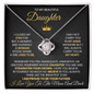 Straighten Your Crown - Love Knot Necklace For Daughter