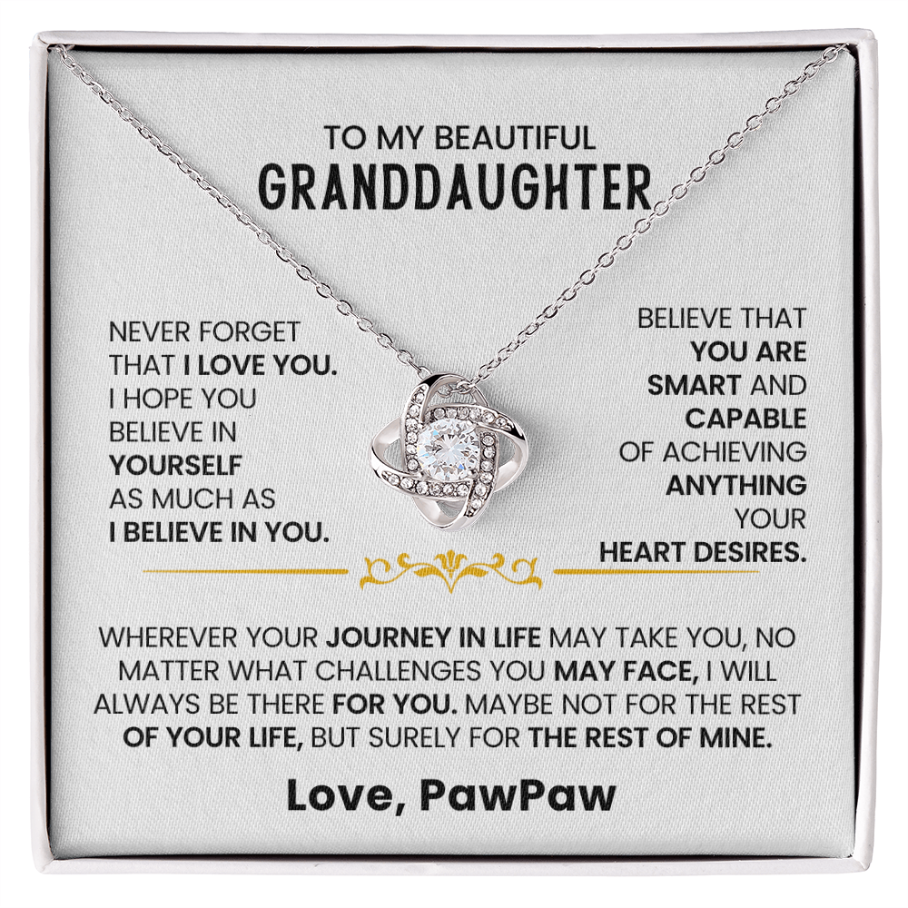 To My Beautiful Granddaughter, Never Forget That I Love You - Love PawPaw