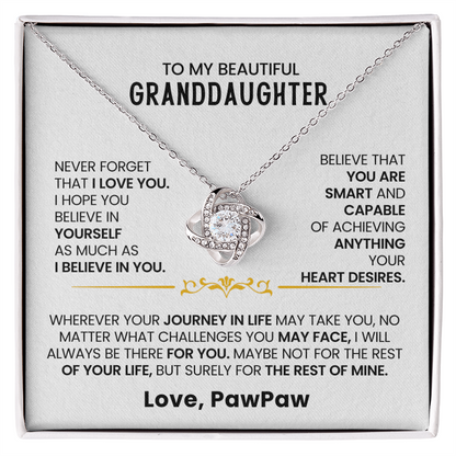 To My Beautiful Granddaughter, Never Forget That I Love You - Love PawPaw