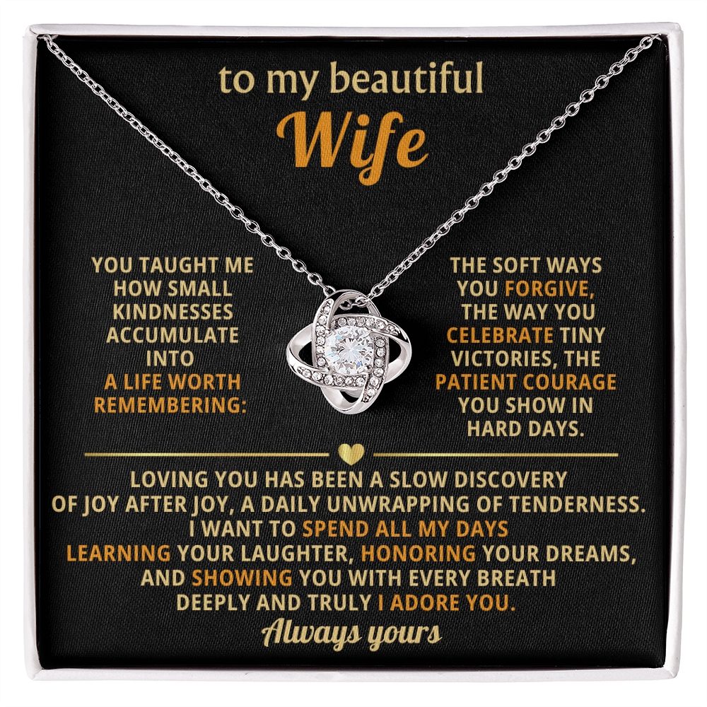 To My Beautiful Wife - Love Knot Gift Set - KT174