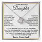 To My Beautiful Daughter, Never Forget That I Love You - Love Knot Necklace