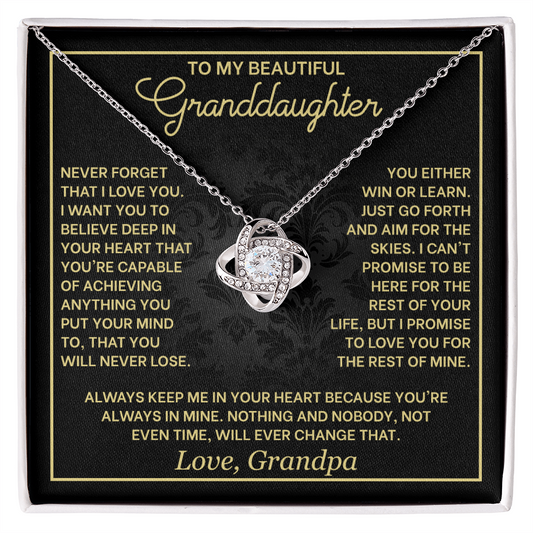 To My Beautiful Granddaughter, Love Knot Gift Set - KT160