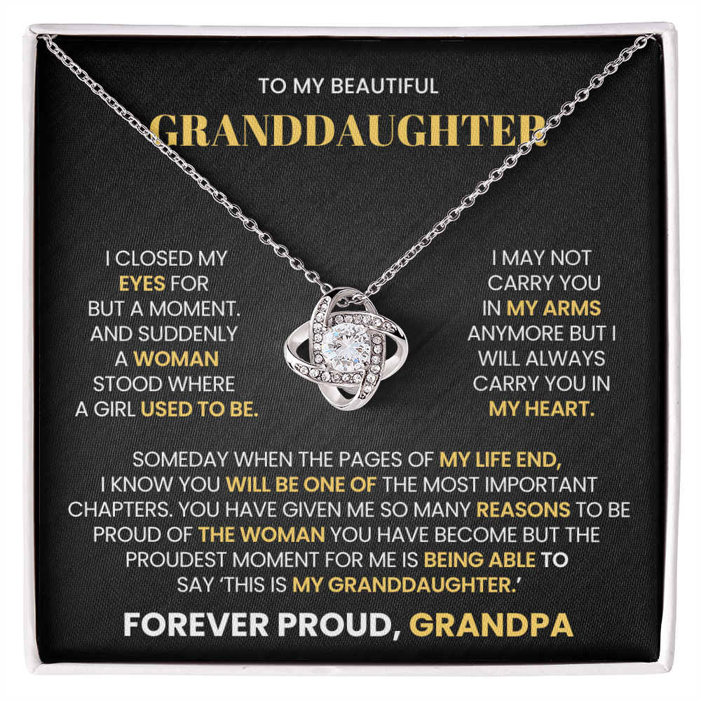 An meine wunderschöne Enkelin, wenn sich eines Tages die Seiten meines Lebens schließen - Liebesknoten-Kette