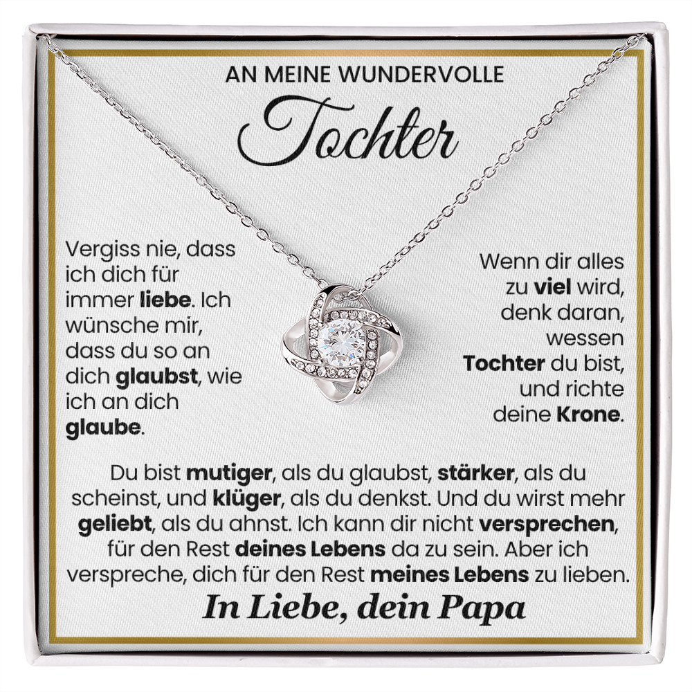 An Meine Tochter – Love Knot Halskette