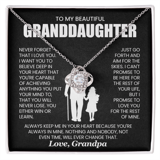 To My Beautiful Granddaughter, Love Knot Gift Set - KT157