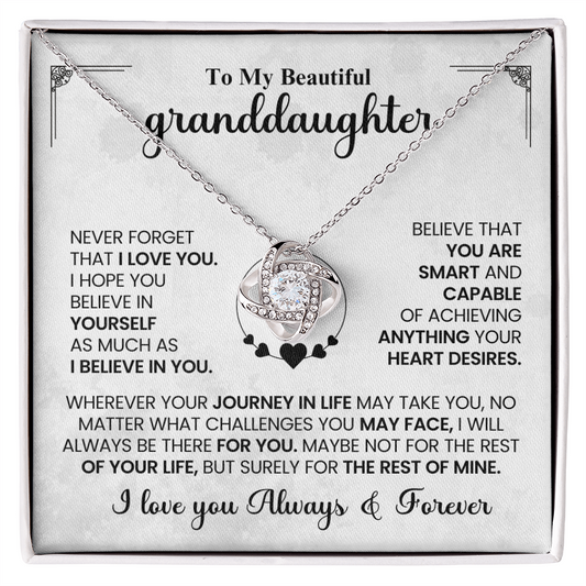 To My Beautiful Granddaughter - Love Knot  Gift Set - KT169