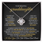 To My Beautiful Granddaughter, Someday When The Pages Of My Life End - Love Knot Necklace