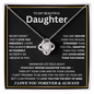 To My Beautiful Daughter, Wherever Life Feels Heavy, Remember Whose Daughter You Are - Love Knot Necklace