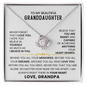 To My Beautiful Granddaughter, You Are Smart And Capable - Love Knot Necklace