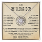 To My Shieldmaiden - I Love You To Valhalla And Back - Love Knot Necklace