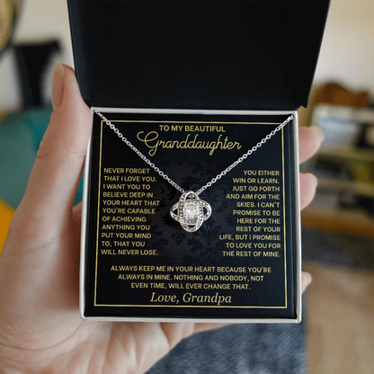 An meine wunderschöne Enkelin, Geschenkset Liebesknoten – KT160