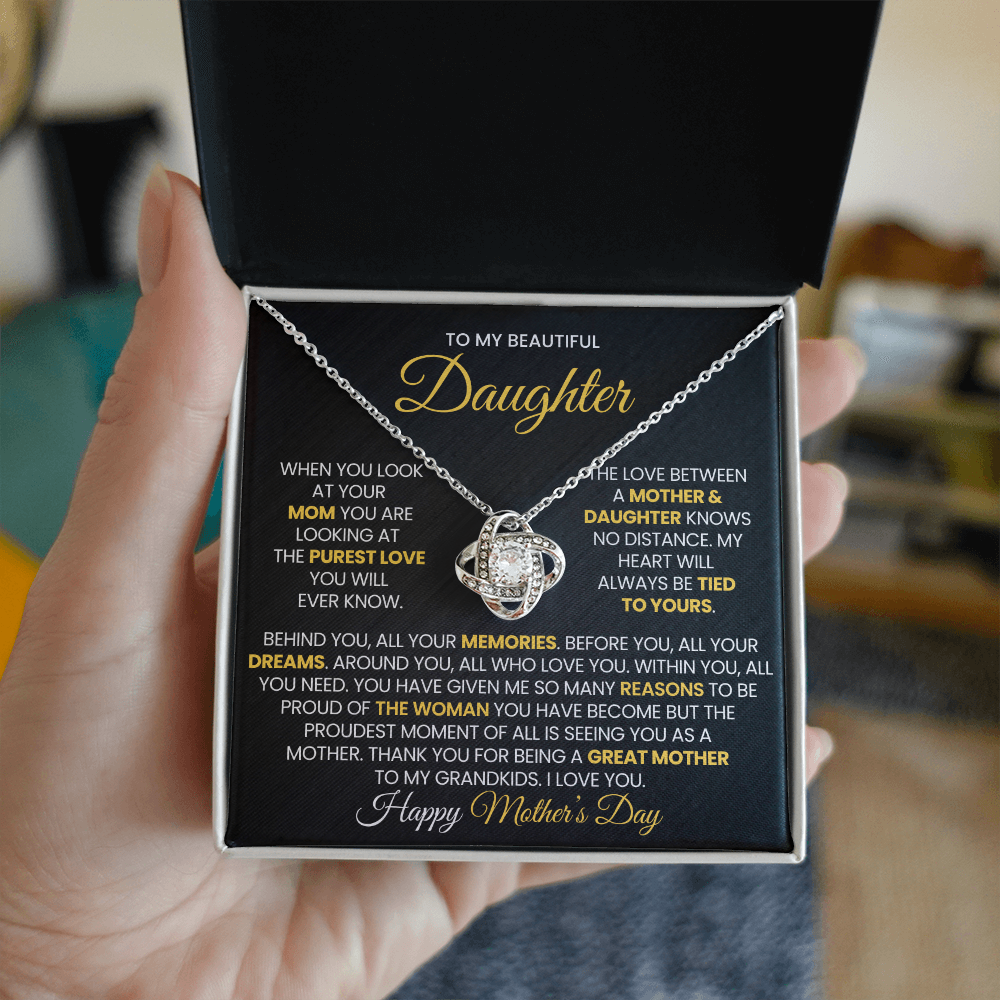 Love Knot Necklace - Mother's Day Daughter Gift