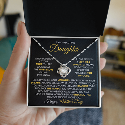 Love Knot Necklace - Mother's Day Daughter Gift
