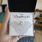 To My Daughter-In-Law, We Both Love The Same Man - Love Knot Necklace