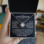 To My Daughter, Never Forget That I Love You Forever - Love Knot Necklace