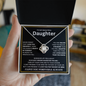 To My Beautiful Daughter, Wherever Life Feels Heavy, Remember Whose Daughter You Are - Love Knot Necklace