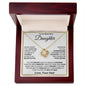 To My Beautiful Daughter, Never Forget That I Love You - Love Knot Necklace
