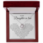 To My Daughter-In-Law, We Both Love The Same Man - Love Knot Necklace