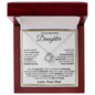To My Beautiful Daughter, Never Forget That I Love You - Love Knot Necklace