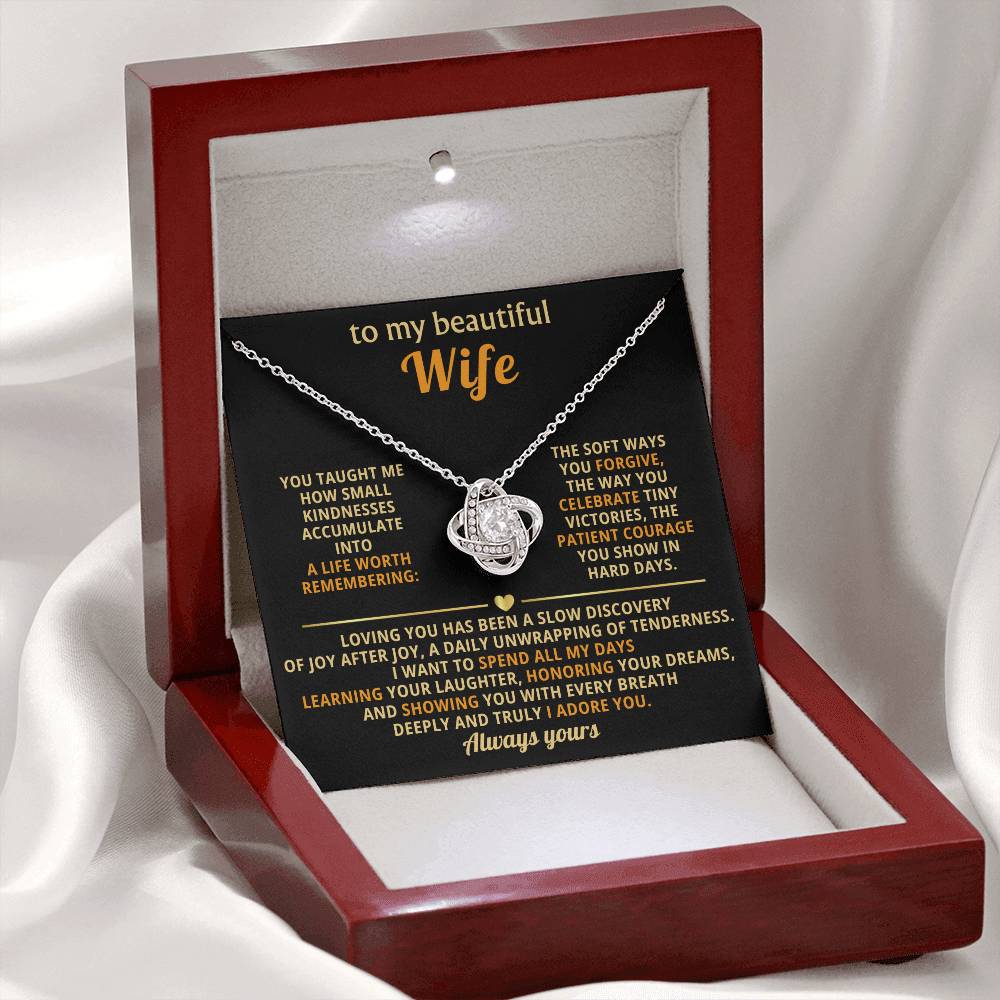 To My Beautiful Wife - Love Knot Gift Set - KT174