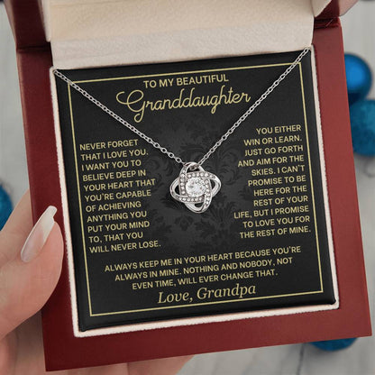 An meine wunderschöne Enkelin, Geschenkset Liebesknoten – KT160
