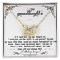 To My Granddaughter, If I could give you one thing in life - Interlocking Hearts Necklace