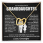 To My Granddaughter, I Want You To Know That My Heart Walks With You - Interlocking Hearts Necklace