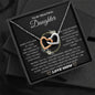To My Beautiful Daughter, When You Look At Your Mother - Interlocking Hearts Necklace