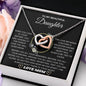 To My Beautiful Daughter, When You Look At Your Mother - Interlocking Hearts Necklace