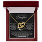 To My Beautiful Daughter, When You Look At Your Mother - Interlocking Hearts Necklace