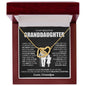 To My Granddaughter, I Want You To Know That My Heart Walks With You - Interlocking Hearts Necklace