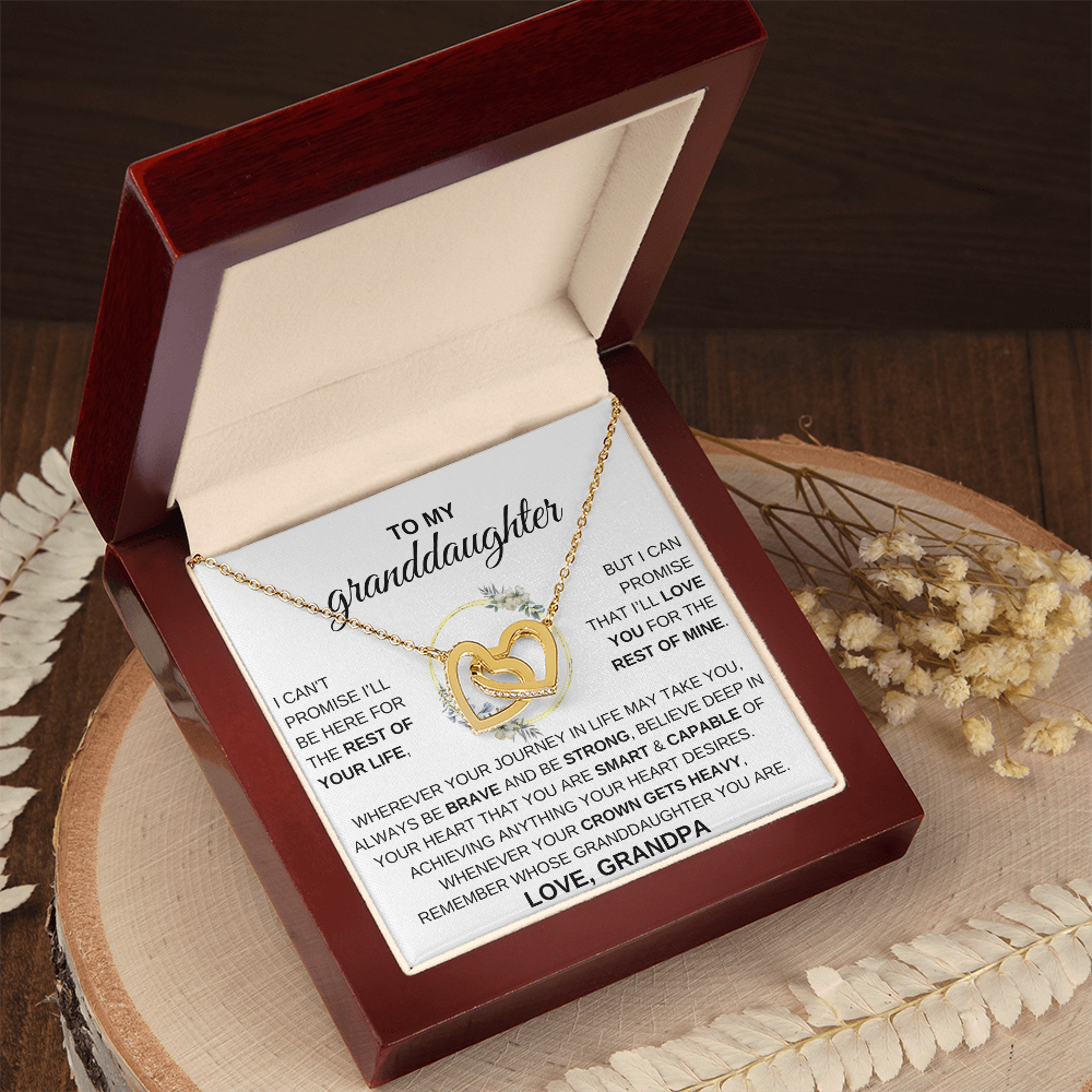 An meine Enkelin, Geschenkset mit ineinander verschlungenen Herzen – KT167