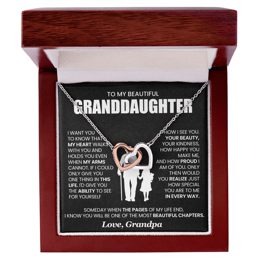 An meine wunderschöne Tochter, Geschenkset Ineinandergreifende Herzen – KT162
