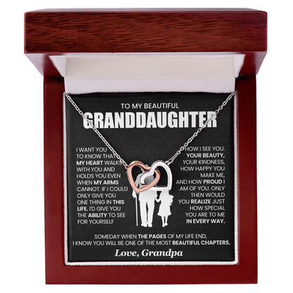 An meine wunderschöne Tochter, Geschenkset Ineinandergreifende Herzen – KT162