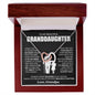 To My Granddaughter, I Want You To Know That My Heart Walks With You - Interlocking Hearts Necklace