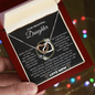 To My Beautiful Daughter, When You Look At Your Mother - Interlocking Hearts Necklace