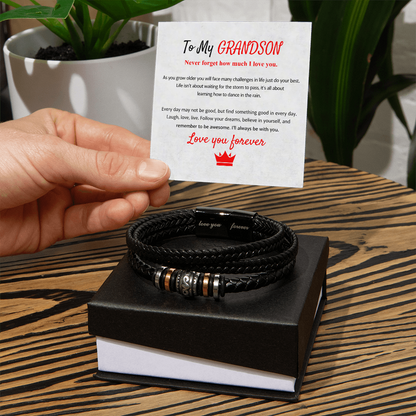 To My Grandson - Love You Forever Bracelet - KT301