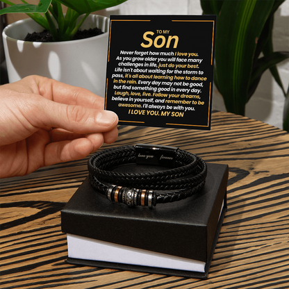 To My Son - Never Forget How Much I Love You Bracelet