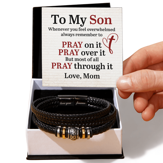 To My Son - Whenever You Feel Overwhelmed Always Remember To - Bracelet