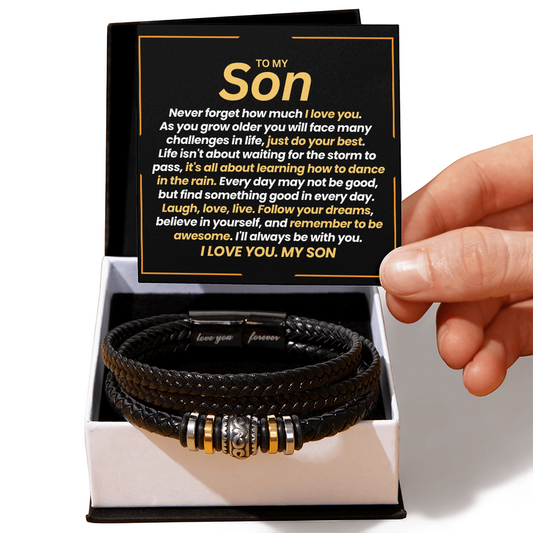 To My Son - Never Forget How Much I Love You Bracelet