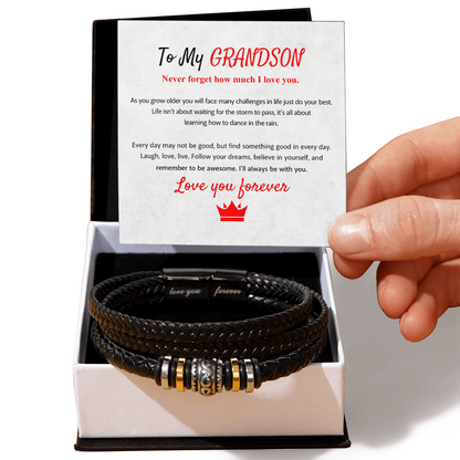 To My Grandson - Love You Forever Bracelet - KT301