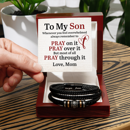 To My Son - Whenever You Feel Overwhelmed Always Remember To - Bracelet