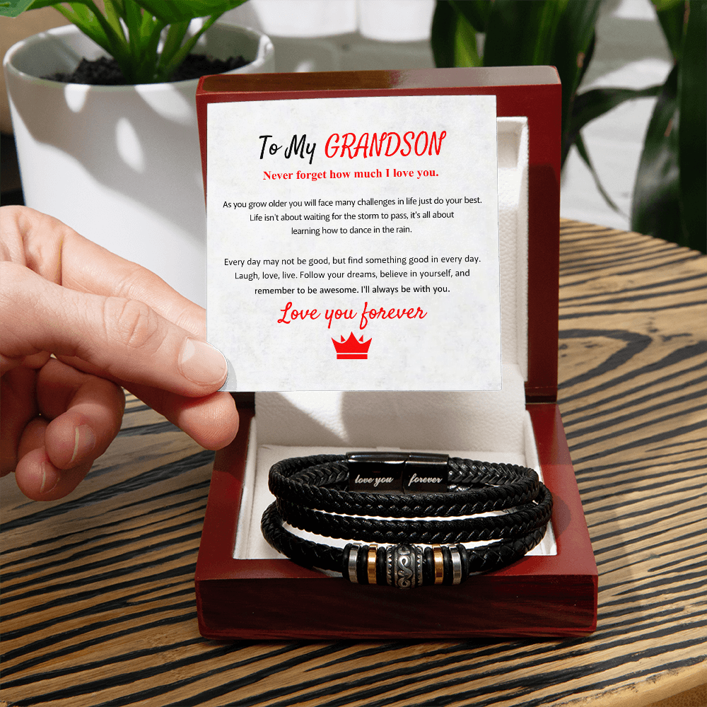 To My Grandson - Love You Forever Bracelet - KT301