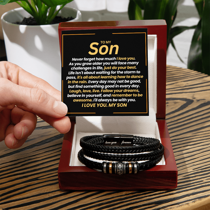To My Son - Never Forget How Much I Love You Bracelet