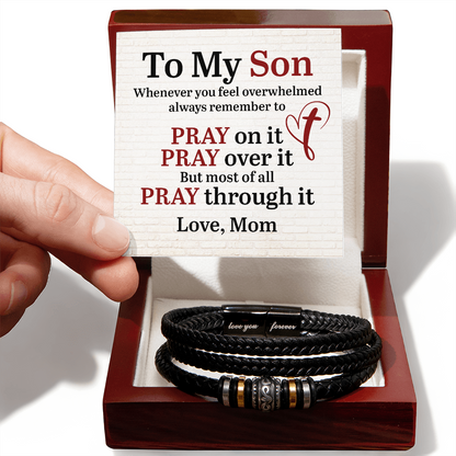 To My Son - Whenever You Feel Overwhelmed Always Remember To - Bracelet