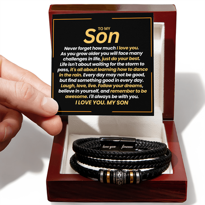 To My Son - Never Forget How Much I Love You Bracelet
