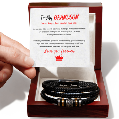 To My Grandson - Love You Forever Bracelet - KT301