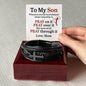 To My Son - Whenever You Feel Overwhelmed Always Remember To - Cross Bracelet