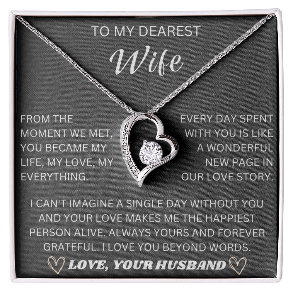 To My Dearest Wife, From The Moment We Met - Forever Love Necklace